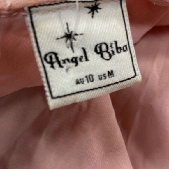 Pink Spaghetti Strap Ruffle Wrap Dress Size Medium - Picture 5 of 7